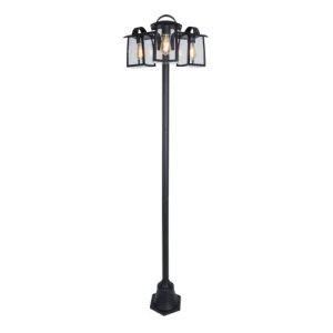 LUTEC KELSEY MATT BLACK BOLLARD