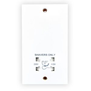 DUAL VOLTAGE WHITE SHAVER SOCKET