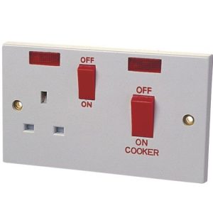 45A DP COOKER SWT W/13A SWITCH SOCKET W/NEON