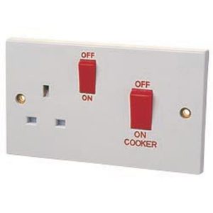 45A DP COOKER SWT W/13A SWITCH SOCKET