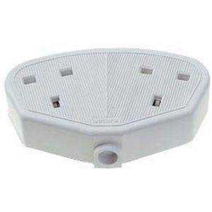 2G 13A RUBBER TRAILING SOCKET WHITE (RS002)