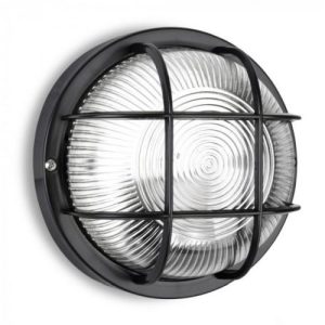 LYVECO 60W ES ROUND OUTDOOR BULKHEAD - BLACK