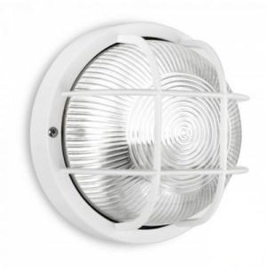 LYVECO 60W ES ROUND OUTDOOR BULKHEAD - WHITE