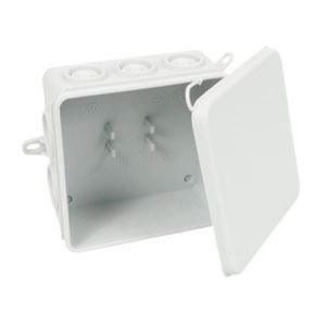 LYVIA IP54 80MM SQUARE GREY JUNCTION BOX
