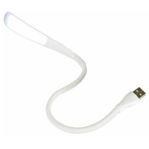 WHITE PORTABLE USB LED FLEXI-LAMP
