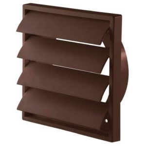 6" GRAVITY SHUT GRILL BROWN