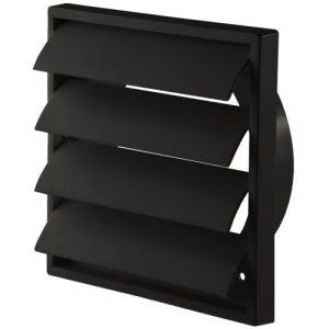 6" GRAVITY SHUT GRILL BLACK