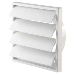 6" GRAVITY SHUT GRILL WHITE