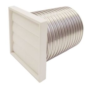 MANROSE 230MM WHITE WALL VENT KIT