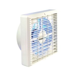 MANROSE 6" WINDOW FAN C/W AUTO SHUTTERS