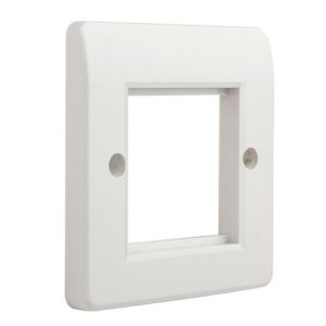 MAYFLEX EXCEL 1G 2MODULE CURVED EURO FACEPLATE C/W 2 HALF BLANKS