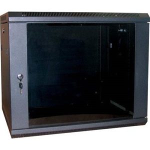 MAYFLEX 18U 600MM BLACK WALL CABINET