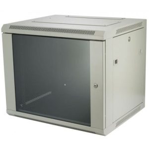 6U 390MM DEEP LOCKABLE WALL BOX GREY FLAT PACK