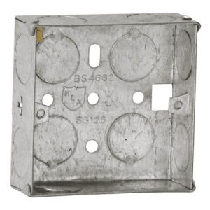 1G 25MM FLUSH METAL BOX