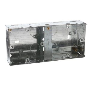 2G (1+1) 35MM FLUSH DUAL METAL BOX