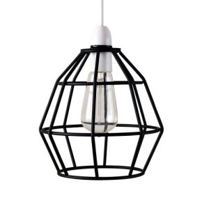 MINI SUN HAMISH NON ELECTRIC SATIN BLACK BASKET