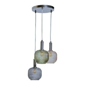 MINI SUN STRATTON 3 WAY CHROME CEILING LIGHT WITH
