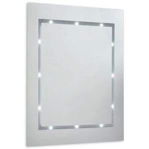 IP44 Rated Battery Operated LED Bathroom Mirror Light 6500K (350H X 400W X 30D)