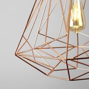 OKKO GEOMETRIC NON ELECTRIC BASKET SHADE COPPER
