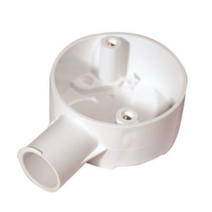 MK 20MM 1WAY TERMINAL BOX WHITE