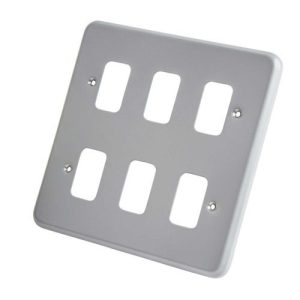 MK COVER PLATE 6G METAL-CLAD