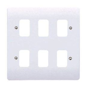 MK 6G WHITE GRID COVER PLATE