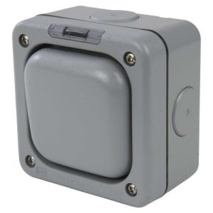 MK 10A 1G 2W GREY S/POLE MASTERSEAL SWITCH
