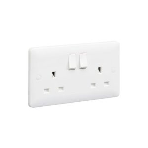 MK BASE DOUBLE POLE 2G SWITCHED SOCKET