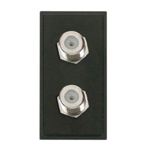 CLICK NEW MEDIA MATT SINGLE MEDIA MODULES DOUBLE FEM. SAT. F TYPE MATT BLACK