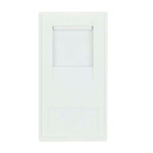 CLICK NEW MEDIA MATT SINGLE MEDIA MODULES RJ45 CAT5E OUTLET MATT WH