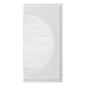 CLICK NEW MEDIA MATT SINGLE MEDIA MODULES 25X50MM BRUSH MODULE WHITE/WHITE BRUSH