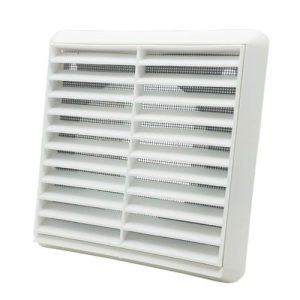 100MM BROWN LOUVRED GRILL WITH FLY-SCREEN