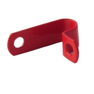 7.5-7.9MM RED PVC COATED P-CLIPS (EACH)