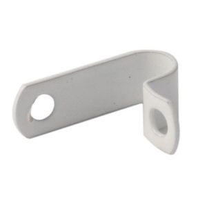 8.0-8.4MM WHITE PVC COATED P-CLIP (EACH)