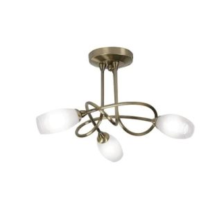 OAKS TARA 3 LIGHT SEMI-FLUSH LIGHTLAMPS:3X40W G9