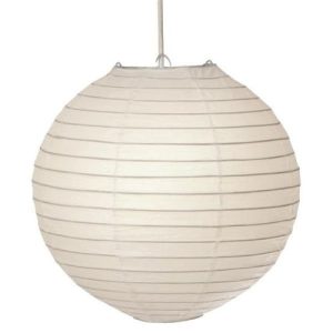 OAKS 16" WHITE ROUND PAPER SHADE