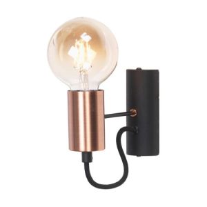 OAKS TALA BLACK AND COPPER WALL LIGHT ES