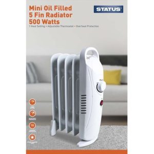 STATUS 5-FIN 500W OIL FILLED RADIATOR