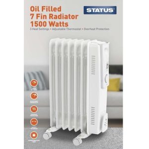 STATUS 1.5KW 7-FIN OIL FILLED RADIATOR