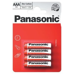PANASONIC ZINC AAA/R03 4PK 1.5V BATT (12