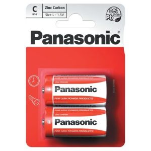 PANASONIC ZINC C/R14 2PK 1.5V BATT (12)