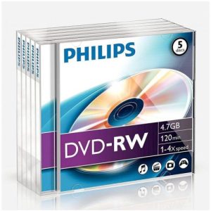 DVD-RW 120MIN 4.7GB 4X JC 5PK 35937
