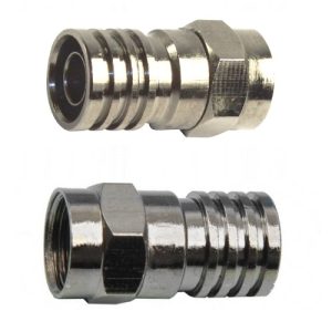 CRIMP ON 2 PART F PLUG FOR RG6 CT100