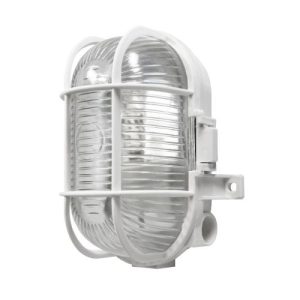 BLACK 60W ES OVAL BULKHEAD