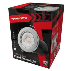 DOWNLIGHT (63MM CUT) GU10 FIRE RATED CHROME