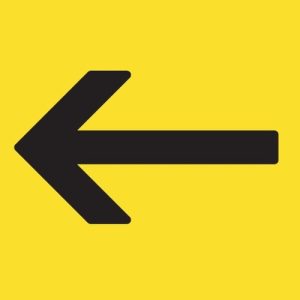 PPE ONE WAY ARROW FLOOR SIGN