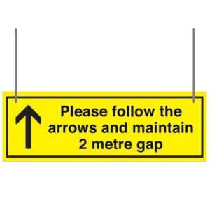 PPE RIGID HANGING SINGLE SIDED SIGN 600 X 400MM