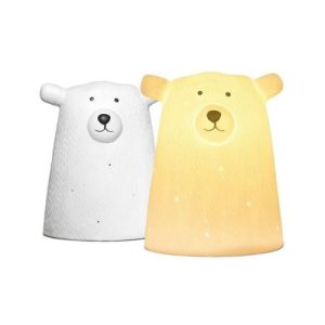 12CM TEDDY LED CERAMIC NIGHT LIGHT