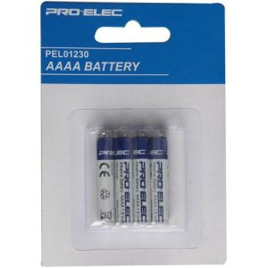 PRO-ELEC ALKALINE AAAA BATTERY - 4PK