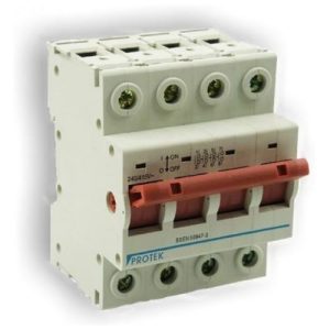 PROTEK 125A ISOLATOR SWITCH 4-POLE 4-MOD